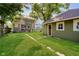 Large backyard featuring a lawn, the house, a garage and a swingset at 3246 N New Jersey St, Indianapolis, IN 46205