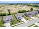 A picturesque aerial view of homes and new construction in a suburban neighborhood at 4253 Ironclad Dr, Bargersville, IN 46106
