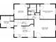 Detailed floor plan showcasing the layout of the home including bedrooms, bathroom, kitchen, living room, and utility at 4502 Evanston Ave, Indianapolis, IN 46205