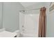 Bathroom with shower and tub combo, easy to clean tile surround at 5011 Amber Creek Pl # 310, Indianapolis, IN 46237