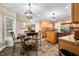 Well-lit kitchen with breakfast area and wood finishes offers modern amenities and ample space at 5055 Turkey Track Rd, Martinsville, IN 46151