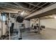 Unfinished basement featuring a home gym, offering potential for customization at 535 Radburn Dr, Indianapolis, IN 46214