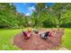 Backyard fire pit area with seating, ideal for relaxation and outdoor gatherings at 6125 N Olney St, Indianapolis, IN 46220