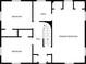 Upstairs floor plan featuring bedrooms, primary bedroom, bath and hall at 6125 N Olney St, Indianapolis, IN 46220