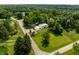 Stunning aerial view of home showing lush greenery with mature trees, driveway, and surrounding landscape at 6164 Afton Crest, Indianapolis, IN 46220