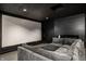 Home theater with a large screen and comfortable gray sectional sofa at 6164 Afton Crest, Indianapolis, IN 46220