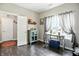 Bedroom featuring neutral walls, a window with drapes, and a vanity at 6315 Emerald Field Way, Indianapolis, IN 46221