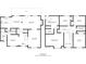 Floorplan featuring a main floor with a kitchen, living room, and an upper level with bedrooms at 6683 Manchester Dr, Fishers, IN 46038