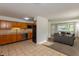 Open-concept living room flowing into kitchen area at 7139 Buick Dr, Indianapolis, IN 46214