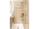 Clean shower with tile surround and chrome fixtures at 8116 Harshaw Dr, Indianapolis, IN 46239