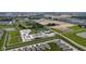 Wide aerial shot of a neighborhood development near a business park and green space at 820 Elise Dr, Westfield, IN 46074