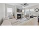 Inviting living room with fireplace and large windows at 820 Elise Dr, Westfield, IN 46074