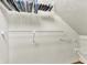 Attic storage space with racks at 8261 Twin Pointe Cir, Indianapolis, IN 46236