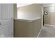 Upstairs hallway with neutral walls and carpet at 8720 N Deer Crossing Blvd, McCordsville, IN 46055