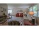 Spacious living room featuring plush seating, natural light from two windows, and cozy decor at 1524 Northcrest Dr, Anderson, IN 46012
