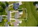 Aerial view of the property showcasing its location and surrounding green landscape at 17877 Kinder Oak Dr, Noblesville, IN 46062