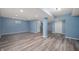 Spacious basement with neutral walls and wood floors at 17877 Kinder Oak Dr, Noblesville, IN 46062
