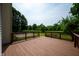Spacious wooden deck overlooking a lush, green backyard, perfect for outdoor entertaining at 17877 Kinder Oak Dr, Noblesville, IN 46062
