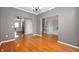 Hardwood dining room with views of connected rooms for easy entertaining at 17877 Kinder Oak Dr, Noblesville, IN 46062