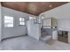 Bright sun room with block wall and wood plank ceiling at 2245 N Ritter Ave, Indianapolis, IN 46218
