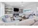 Comfortable living room features a modern fireplace, stylish decor, and cozy couches, perfect for gatherings at 3839 Albert Ln, Bargersville, IN 46106