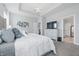 Cozy main bedroom featuring stylish furniture, plush bedding, and a serene ambiance at 3839 Albert Ln, Bargersville, IN 46106