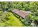 Aerial view of home featuring in-ground pool, and manicured backyard at 450 W 93Rd St, Indianapolis, IN 46260