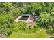 Aerial view of private backyard pool with surrounding greenery at 450 W 93Rd St, Indianapolis, IN 46260