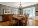 Spacious dining room featuring elegant chandelier and natural light at 5261 N Pennsylvania St, Indianapolis, IN 46220
