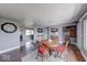 Cozy dining area featuring a wood table and chairs, connecting to the kitchen at 608 W 600 N, Fortville, IN 46040