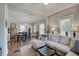 Open-concept living and dining area with hardwood floors and a comfortable sectional at 712 Orange St, Indianapolis, IN 46203
