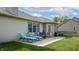 Outdoor patio features comfortable seating for relaxing in the backyard at 8028 Meadow Bend Ln, Indianapolis, IN 46259