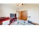 Bedroom features hardwood closet door, soft carpet and can be used for office or workout at 8028 Meadow Bend Ln, Indianapolis, IN 46259
