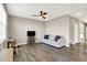 Well-lit living room featuring a comfortable sofa and a large window at 851 Sonoma Ln, Greenfield, IN 46140
