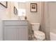 A neutral color scheme creates a relaxing ambiance in this bathroom at 921 Shadow Dr, Danville, IN 46122
