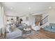 Open-concept living area seamlessly connects to the kitchen, with modern decor and comfortable seating at 9671 Ridgecrest Ln, McCordsville, IN 46055