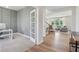 Stylish office space with french doors, connecting to the open-concept living area at 9671 Ridgecrest Ln, McCordsville, IN 46055