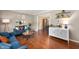 Cozy living room with hardwood floors, modern decor, and an open floor plan at 1031 Lancashire Ln, Pendleton, IN 46064