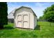 Convenient storage shed in a well-maintained backyard, offering ample space for tools and equipment at 11138 Bear Hollow Dr, Indianapolis, IN 46229