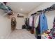 Walk-in closet featuring carpet, lighting, shelving around the perimeter, and a mirror at 11840 Crossbill Ct, Noblesville, IN 46060