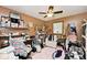 Bright bedroom with a ceiling fan and lots of decor at 1345 Westwind Dr, Avon, IN 46123