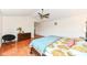 Spacious main bedroom featuring vaulted ceilings and hardwood floors at 14109 Secretariat Ct, Carmel, IN 46074