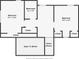 Upstairs floor plan shows bedroom layout and bath, including closets and stairs at 14234 Community Dr, Carmel, IN 46033
