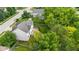 Aerial view of home with fenced backyard, green lawn, and deck at 14492 Cotswold Ln, Carmel, IN 46033