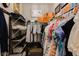 Organized walk-in closet with ample storage, shelving, and clothing racks at 18973 Elder Ridge Dr, Noblesville, IN 46062