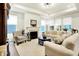 Bright and airy living room with fireplace, plush seating, and ample natural light at 2612 Ruffian Dr, Westfield, IN 46074