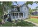 Charming two-story home with a welcoming front porch and nicely landscaped front yard at 2860 Winthrop Ave, Indianapolis, IN 46205