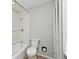 Bathroom featuring a shower-tub combo, a toilet and a closet at 3545 Whippoorwill Lake N Dr, Monrovia, IN 46157
