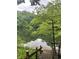 Scenic view of a calm lake with a private wooden dock, surrounded by lush greenery and trees at 3545 Whippoorwill Lake N Dr, Monrovia, IN 46157