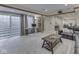 Partially finished basement includes a lounging and office space with access to the backyard and a nearby home theater at 4084 Mountbatton Dr, Greenwood, IN 46143